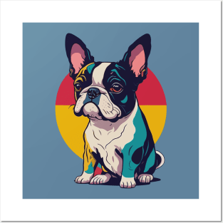 Boston Terrier Portrait Posters and Art